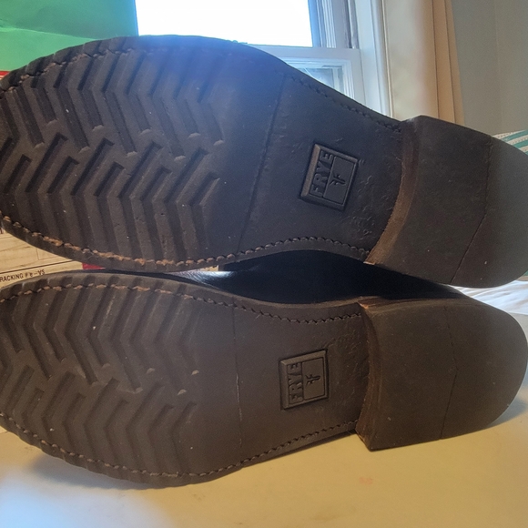 Frye Dark Leather Sole Boots - Picture 6 of 8